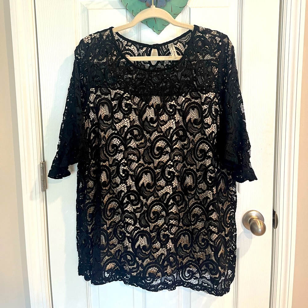 Black Lace Blouse